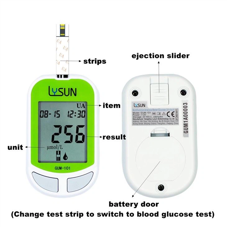 2 in 1 Machine High Precision Uric Acid Blood Glucose Analyzer