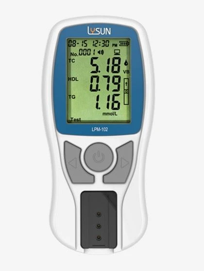 כולסטרול כולל HDL טריגליצרידים LDL מנתח שומנים בדם מד לסוכנות אבחון של בית חולים