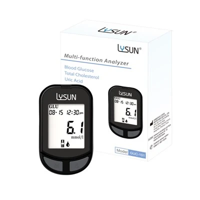 Lysun 3 ב-1 גלוקוז בדם, חומצת שתן, כולסטרול כולל 3 ב-1 מטר GUC-101